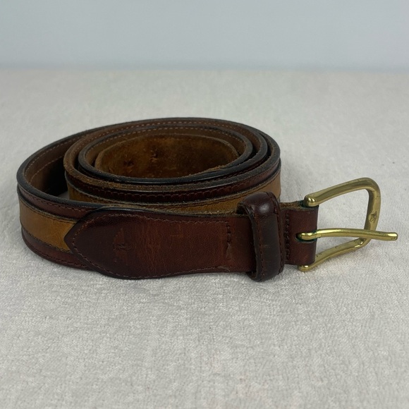 Dockers Other - Dockers Brown Leather Double Layered Belt